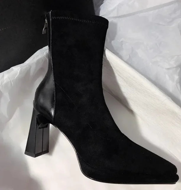 Chic Chunky Heel Ankle Boots