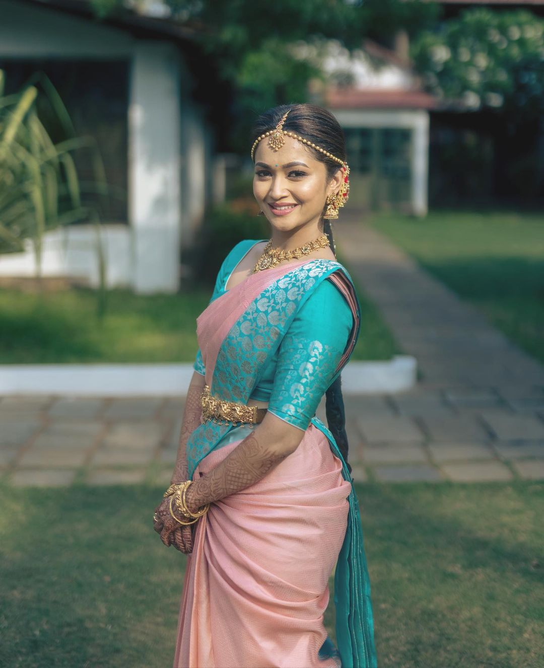 Moiety Peach Soft Banarasi Silk Saree With Impressive Blouse Piece